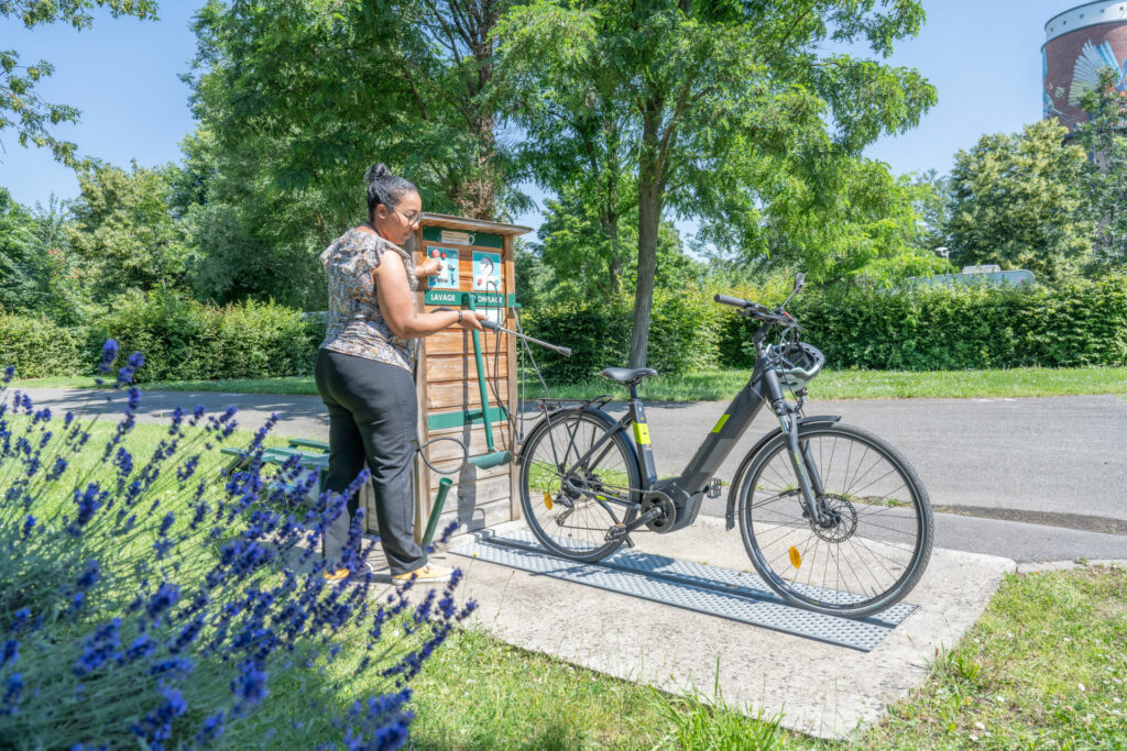 Borne vélo - Camping Le Florival ©Vincent Schneider